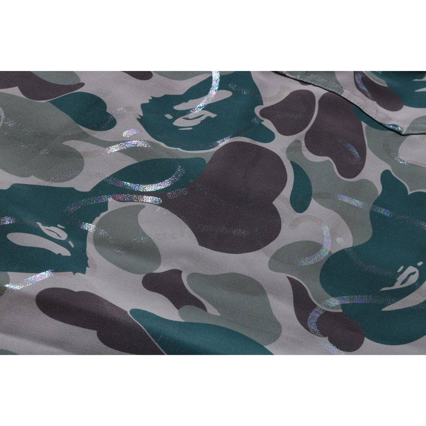 BAPE MENS LAMINATED CAMO SNOWBOARD JACKET