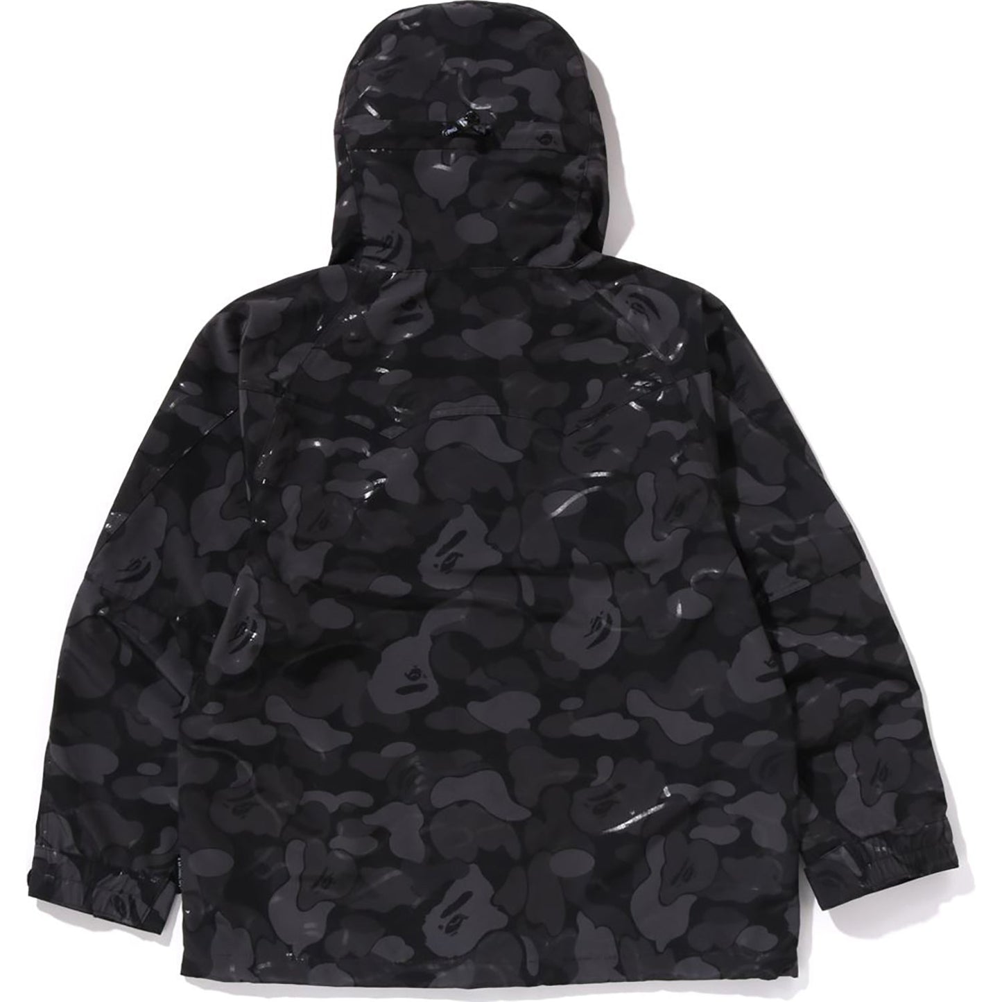 BAPE MENS LAMINATED CAMO SNOWBOARD JACKET