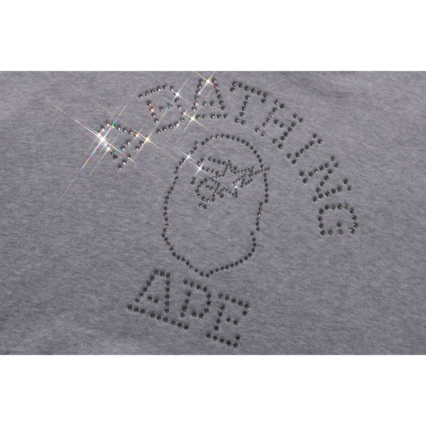 RHINESTONE COLLEGE PULLOVER HOODIE MENS