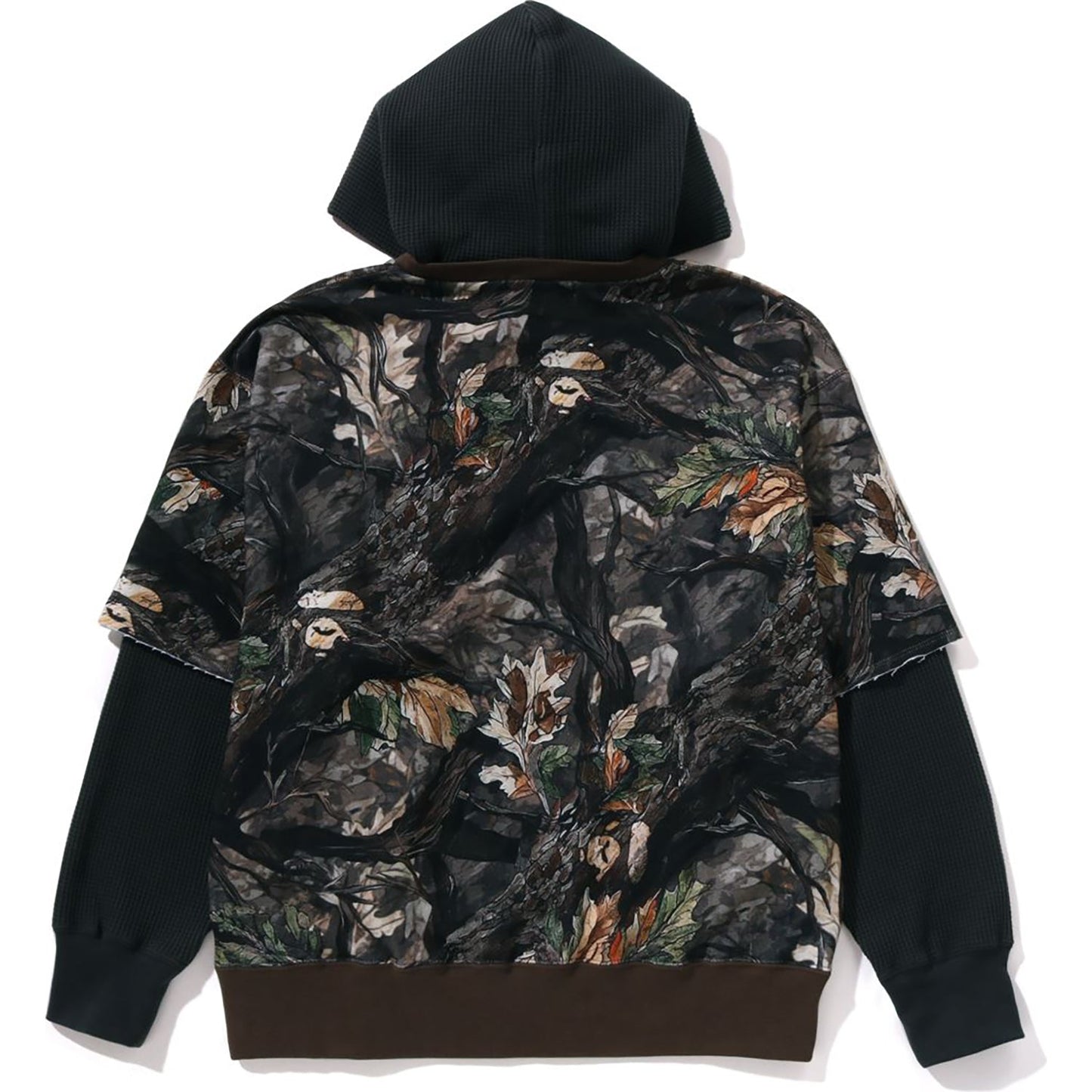TREE EDGE CAMO LAYERED PULLOVER HOODIE MENS