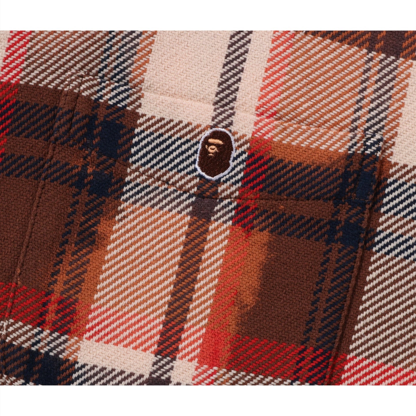 BLEACHED BAPE CHECK ZIP SHIRT MENS