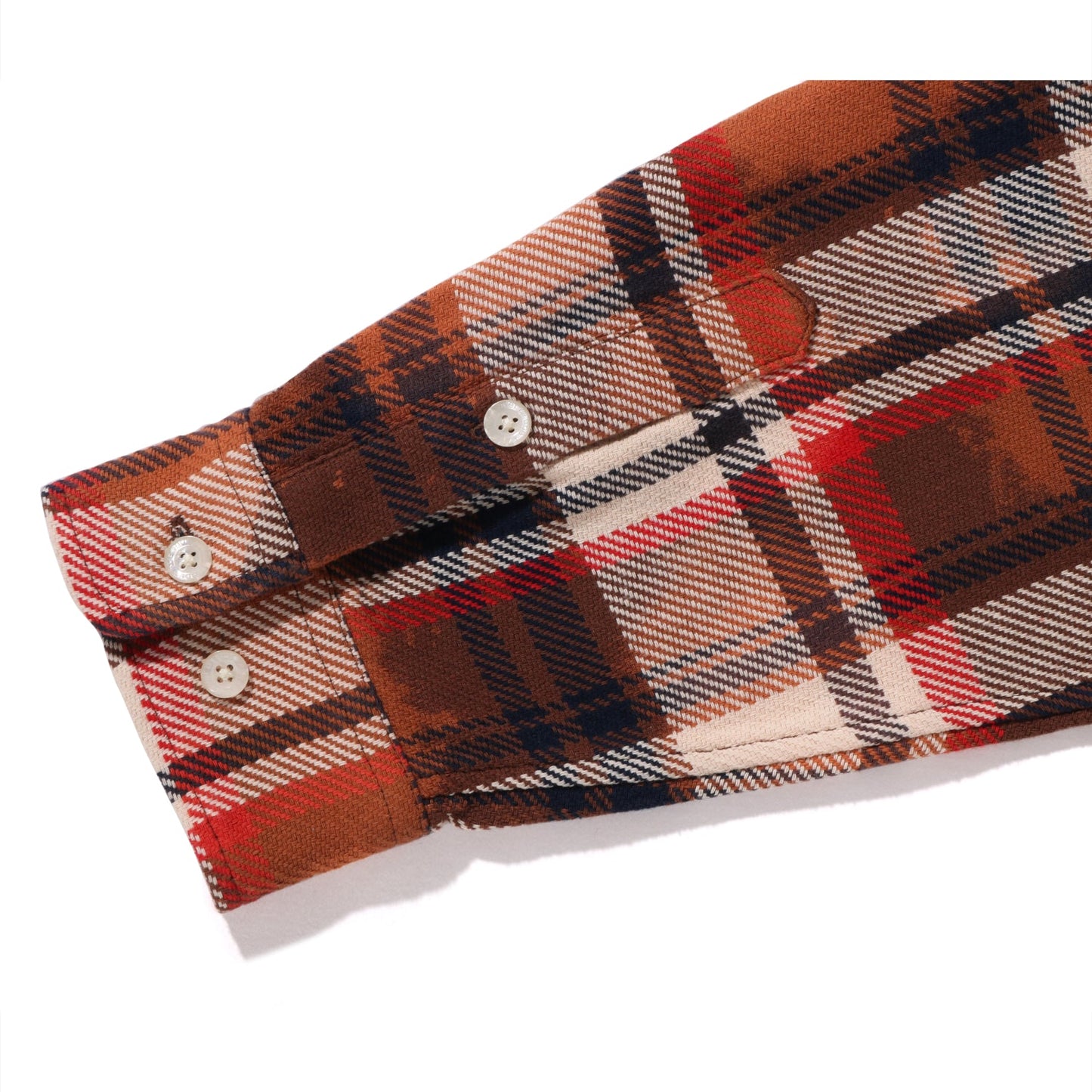 BLEACHED BAPE CHECK ZIP SHIRT MENS