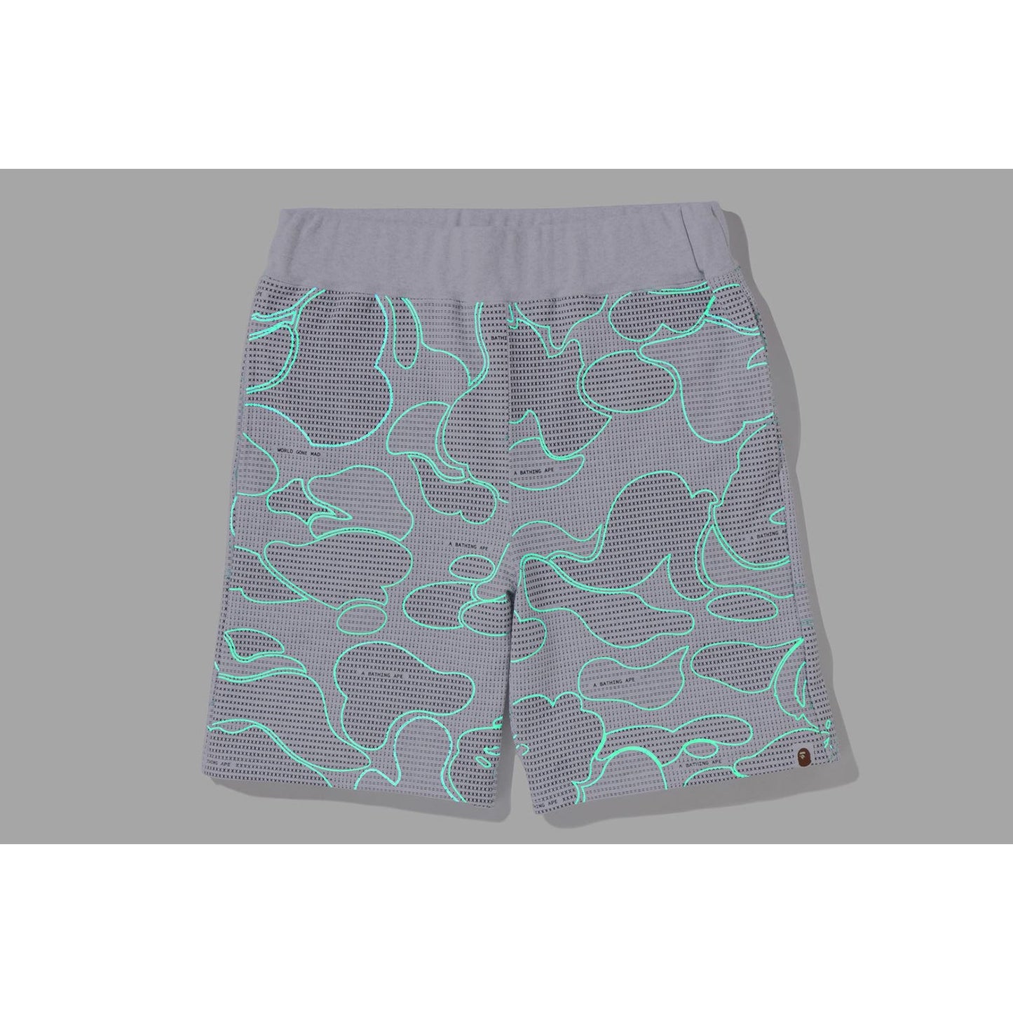 TEXT CODE CAMO SWEAT SHORTS MENS