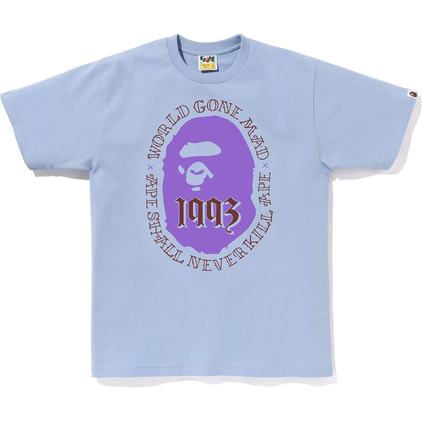 BAPE MENS COTTON APE HEAD 1993 T-SHIRT