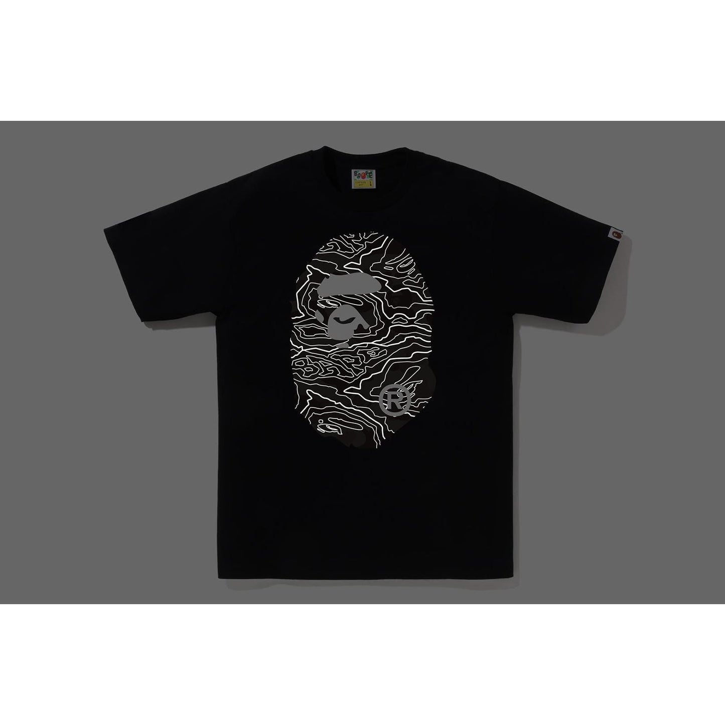LAYERED LINE CAMO BIG APE HEAD TEE MENS
