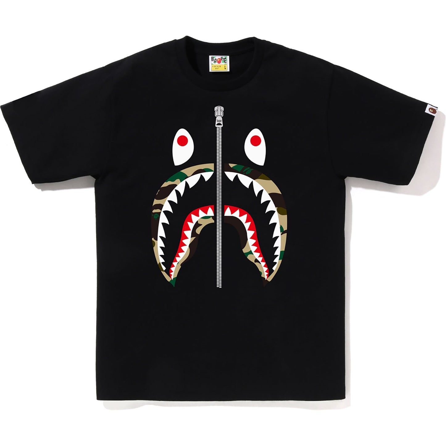 BAPE MENS 1ST CAMO SHARK T-SHIRT