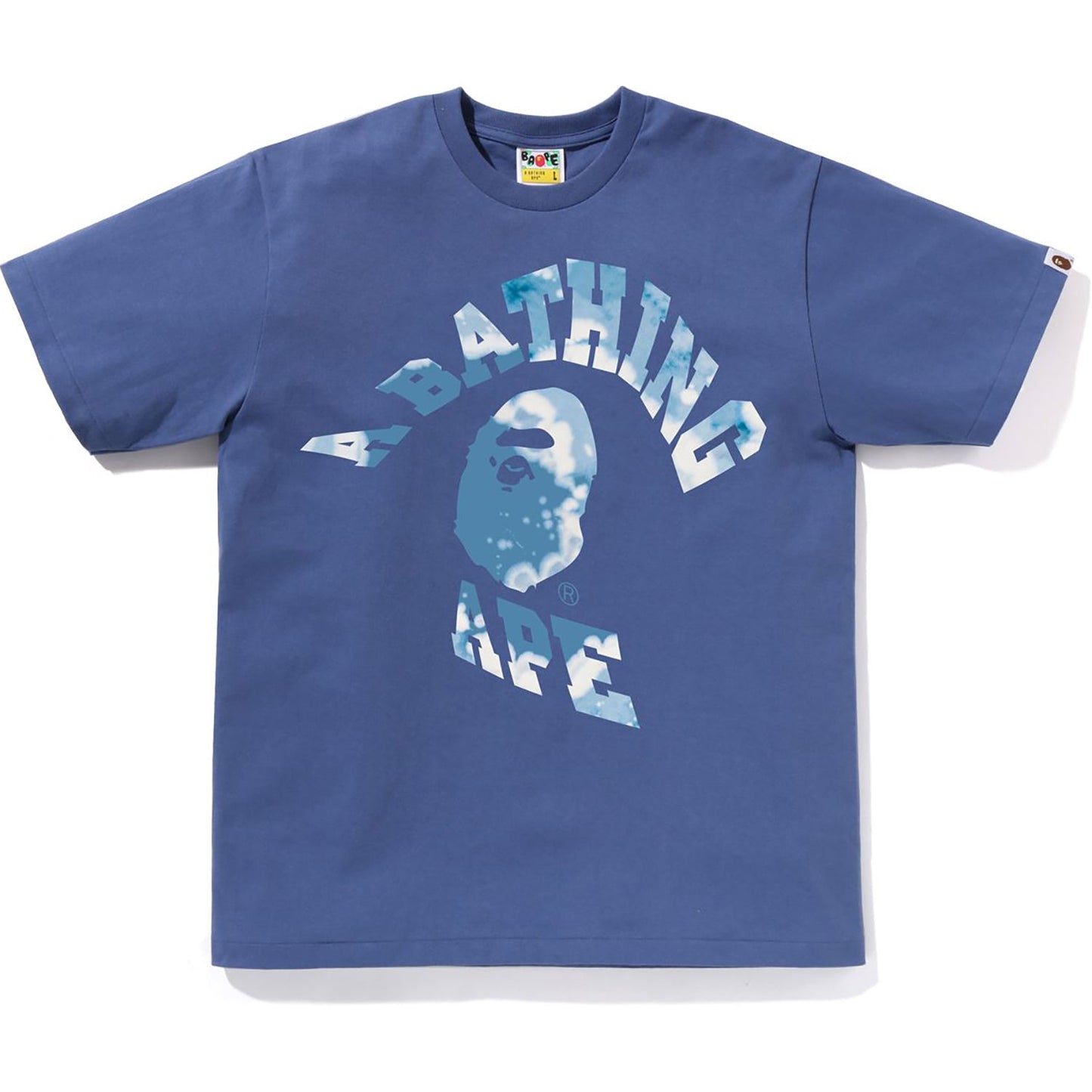 BAPE MENS TIE DYE TWIST COLLEGE T-SHIRT