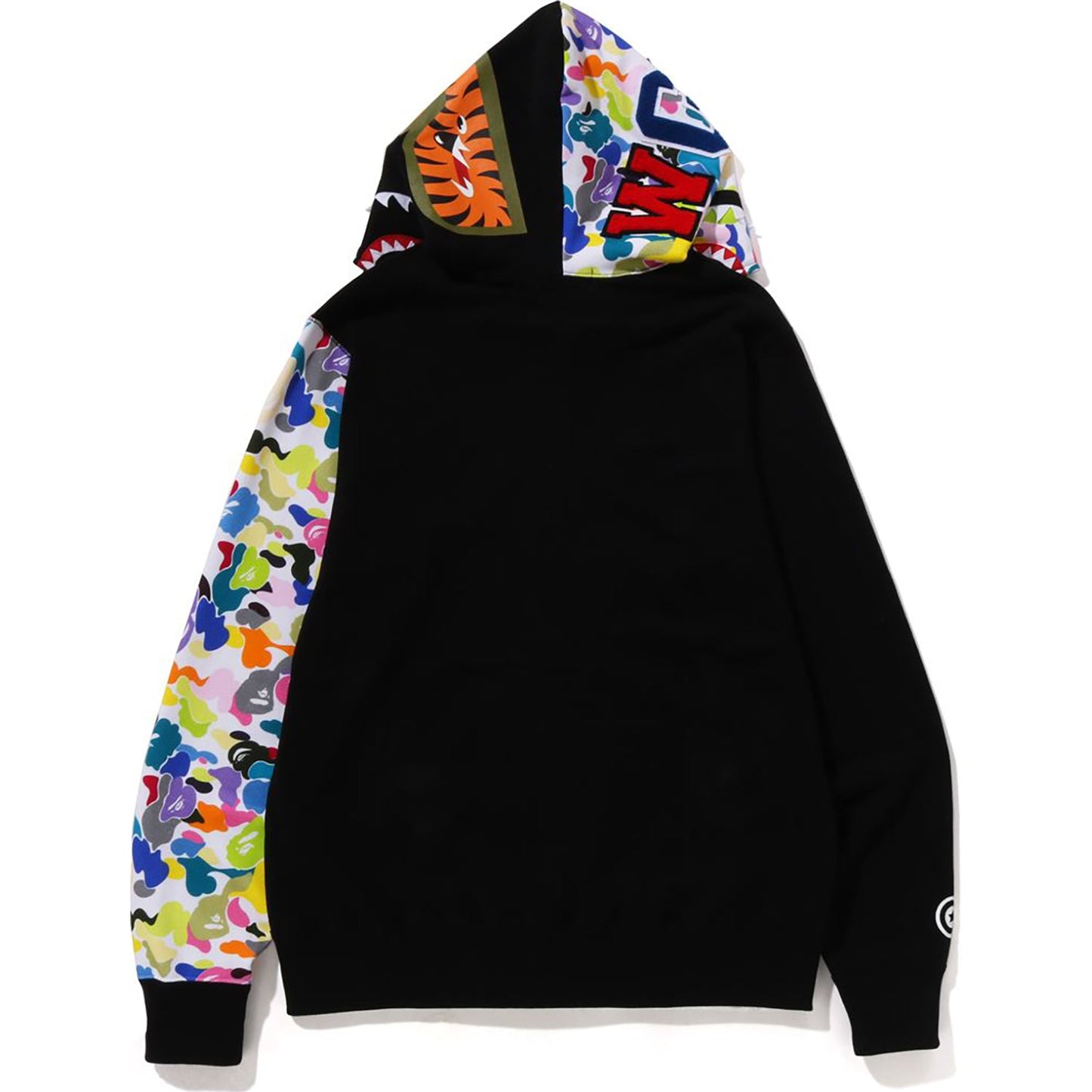 MULTI CAMO NYC LOGO SHARK FULL ZIP HOODIE MENS