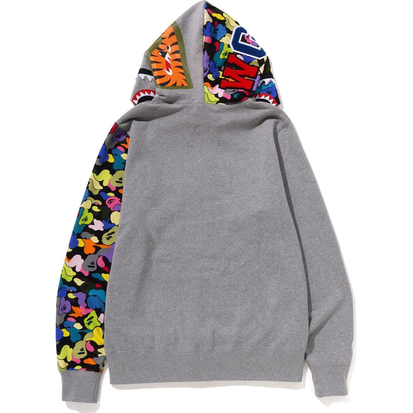MULTI CAMO NYC LOGO SHARK FULL ZIP HOODIE MENS