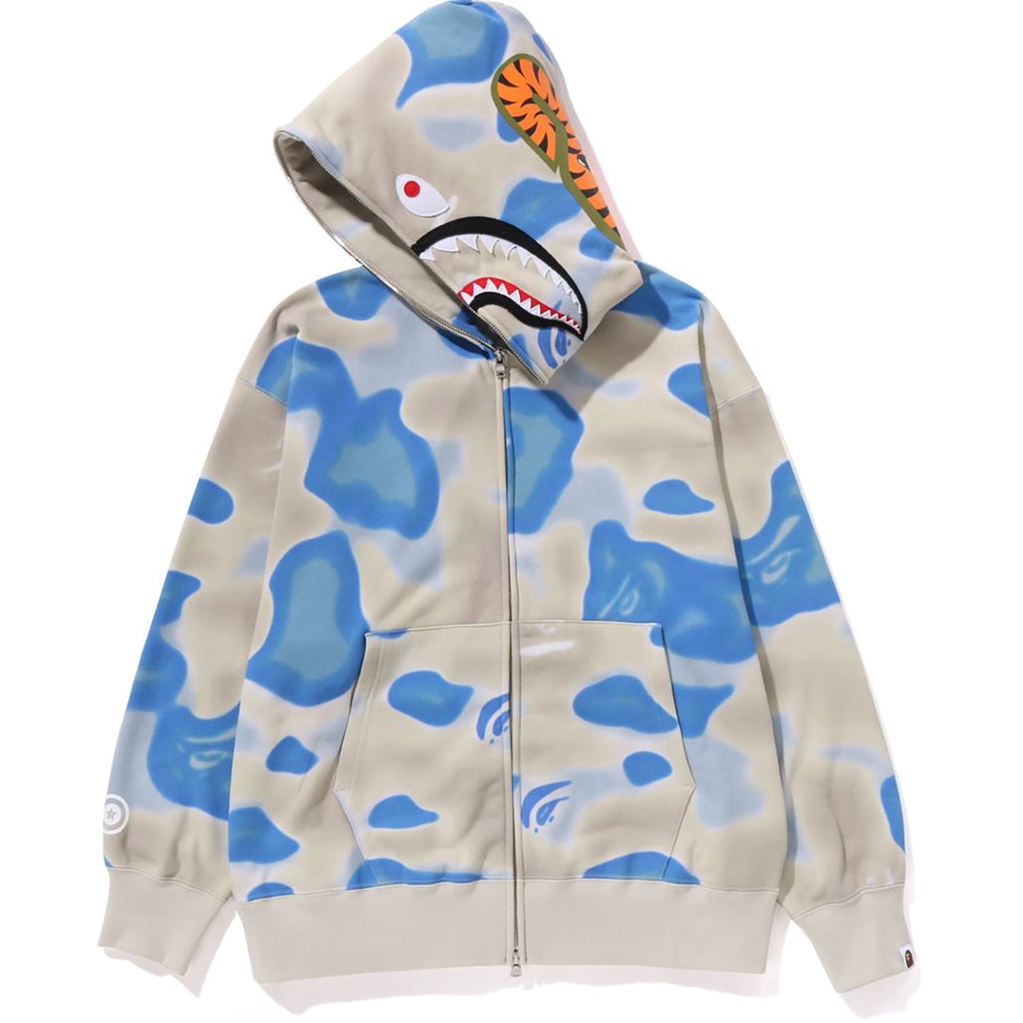 LIQUID CAMO SHARK RELAXED FIT FULL ZIP HOODIE MENS