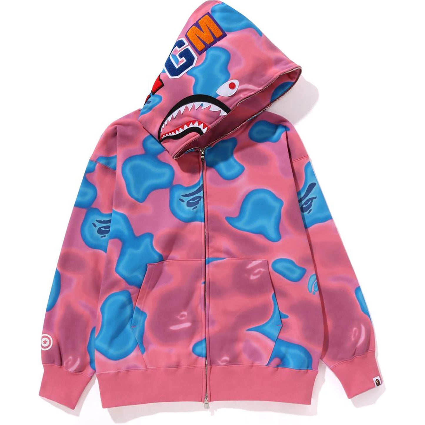 LIQUID CAMO SHARK RELAXED FIT FULL ZIP HOODIE MENS