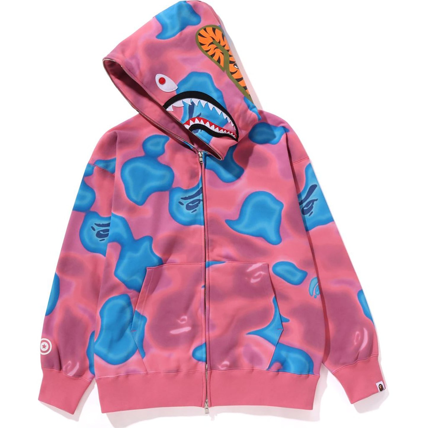LIQUID CAMO SHARK RELAXED FIT FULL ZIP HOODIE MENS
