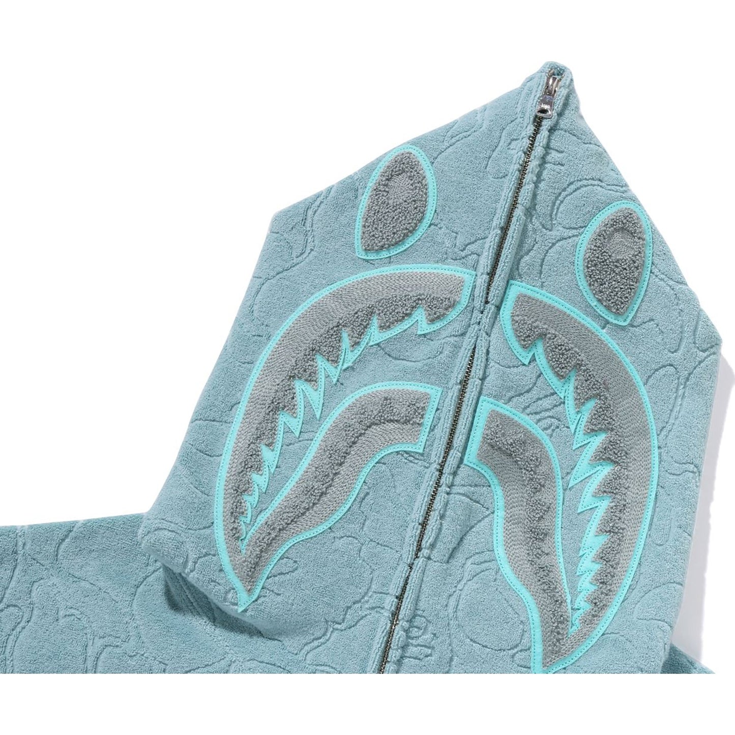 LINE CAMO TERRY TOWEL SHARK ZIP HOODIE MENS