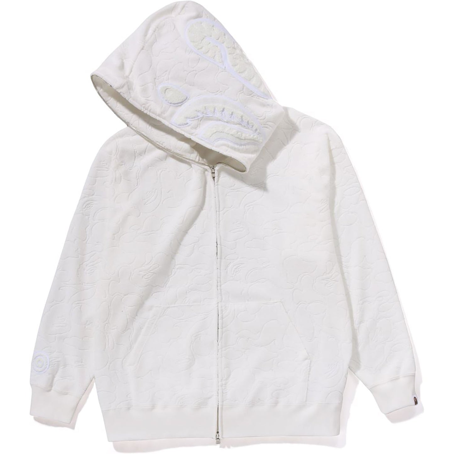 LINE CAMO TERRY TOWEL SHARK ZIP HOODIE MENS