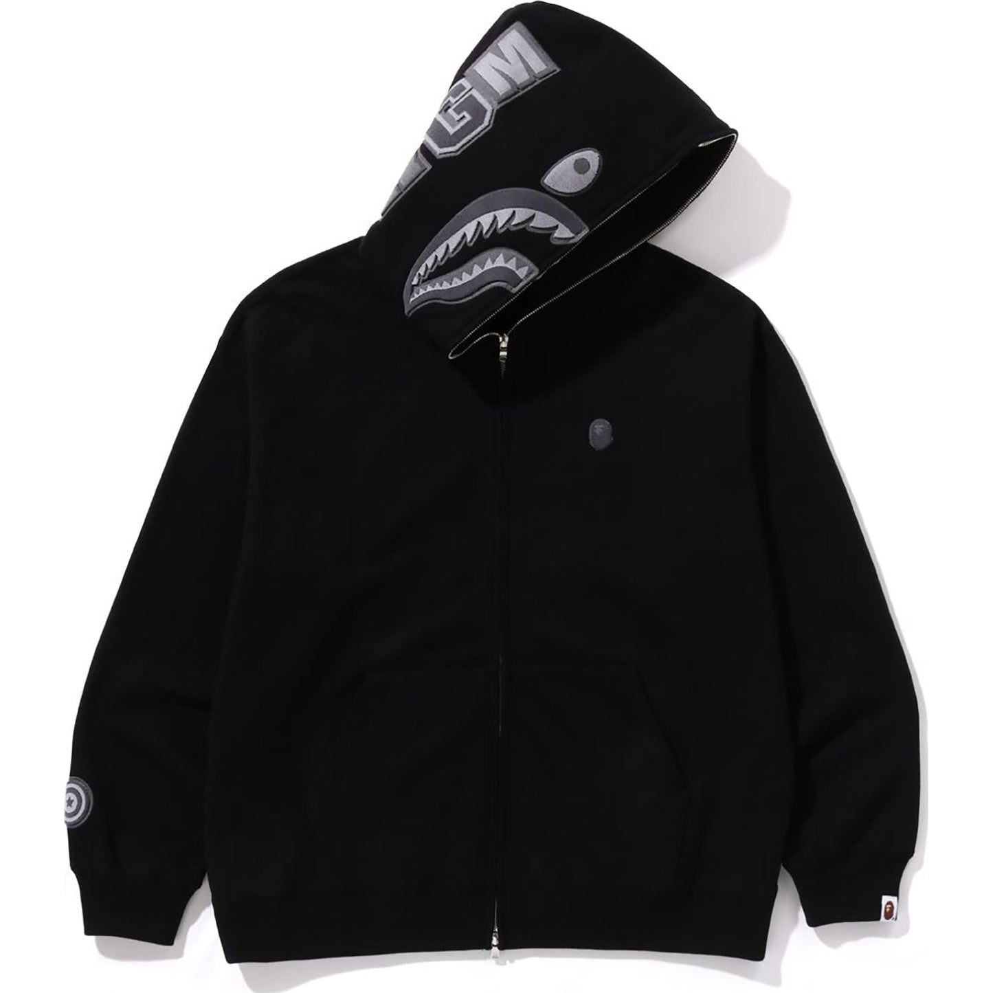 APE HEAD ONE POINT SHARK ZIP HOODIE MENS