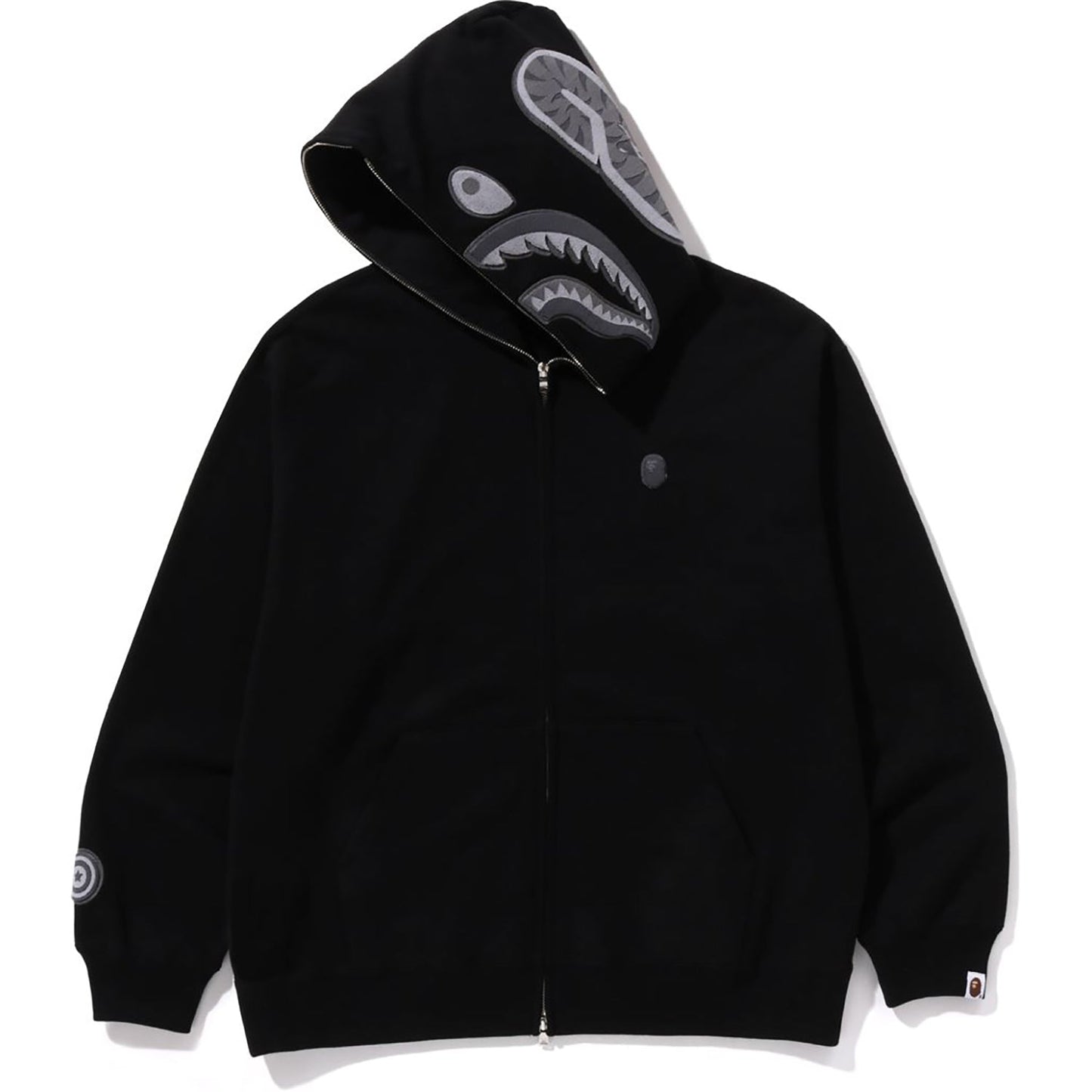 APE HEAD ONE POINT SHARK ZIP HOODIE MENS
