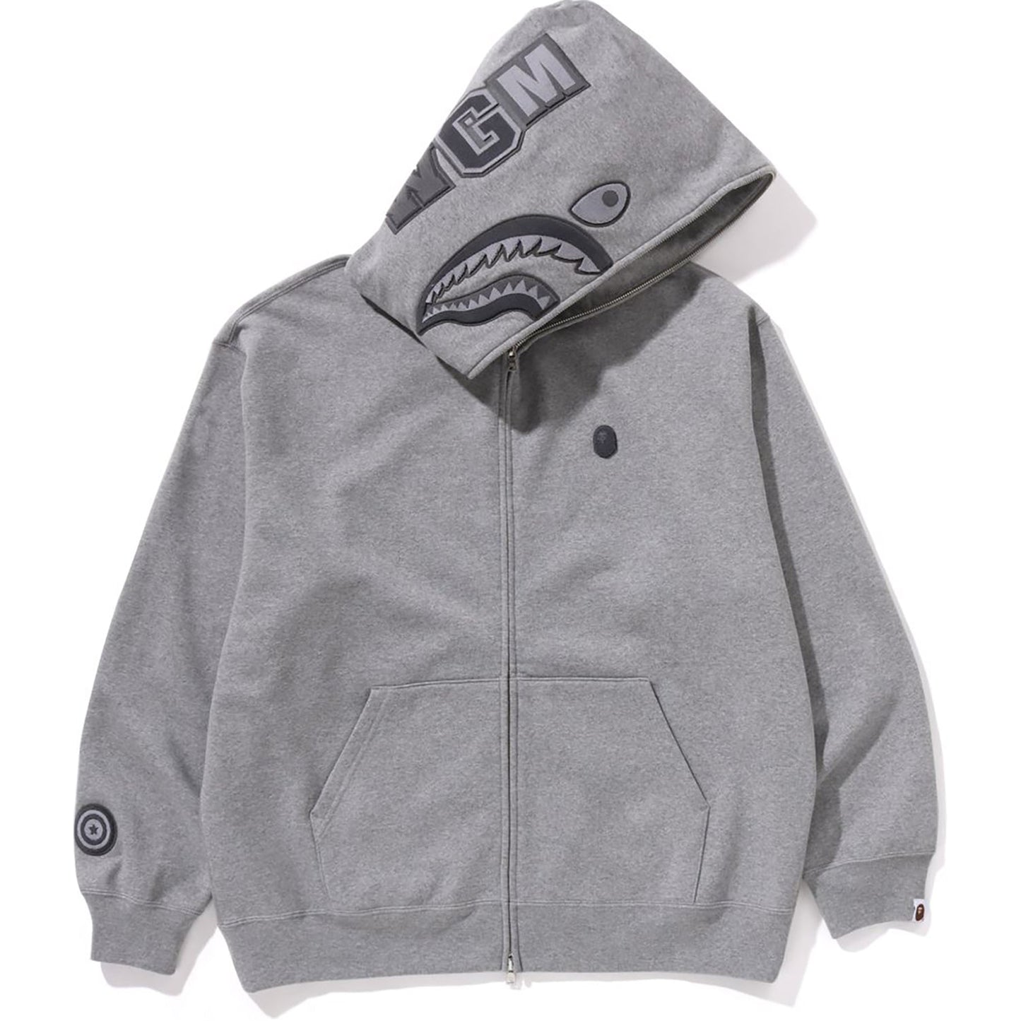 APE HEAD ONE POINT SHARK ZIP HOODIE MENS