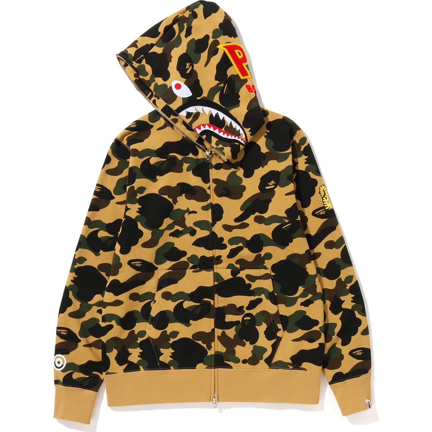 1ST CAMO 2ND SHARK FULL ZIP HOODIE MENS