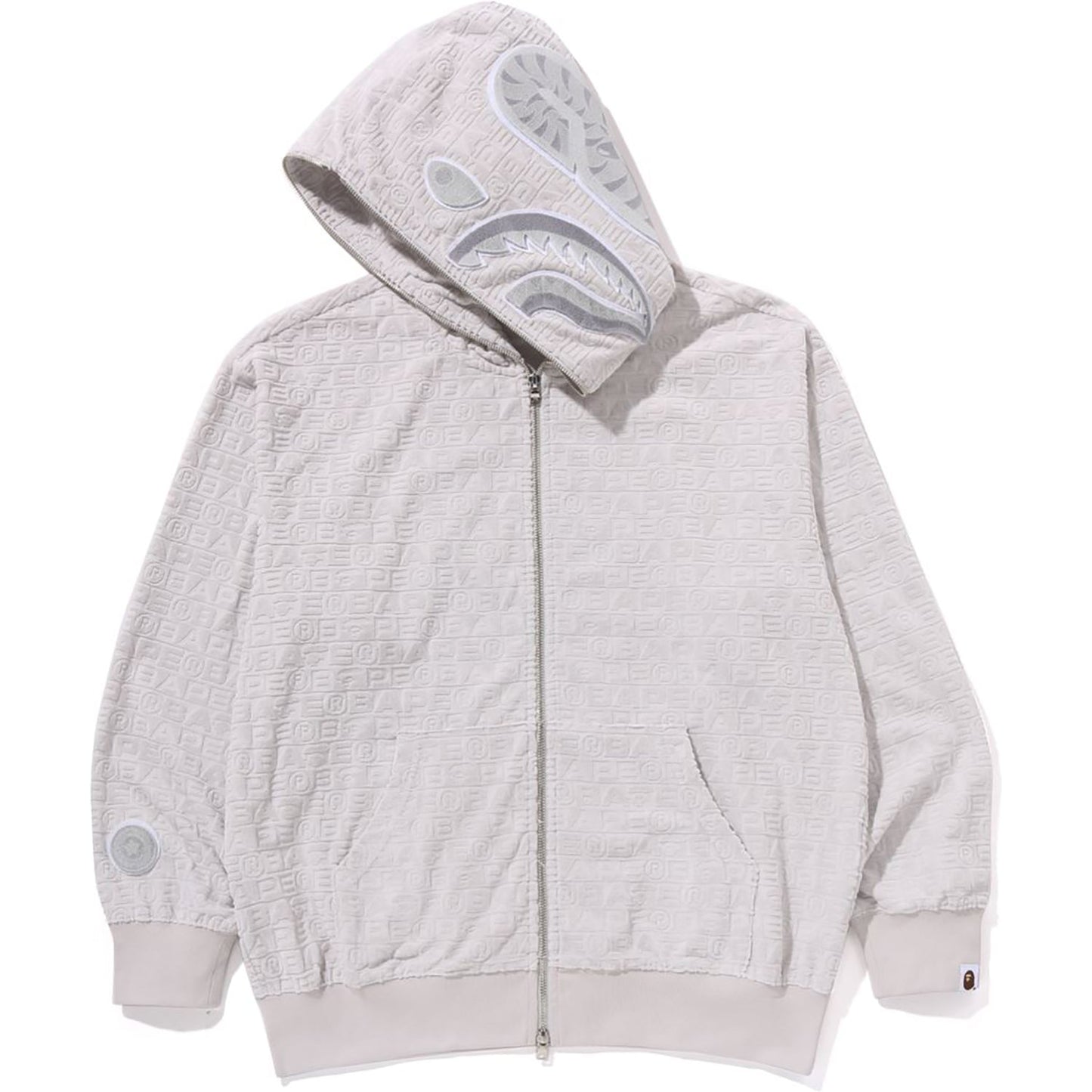 LUX SPORT PATTERN SHARK RELAXED FIT FULL ZIP HOODIE MENS