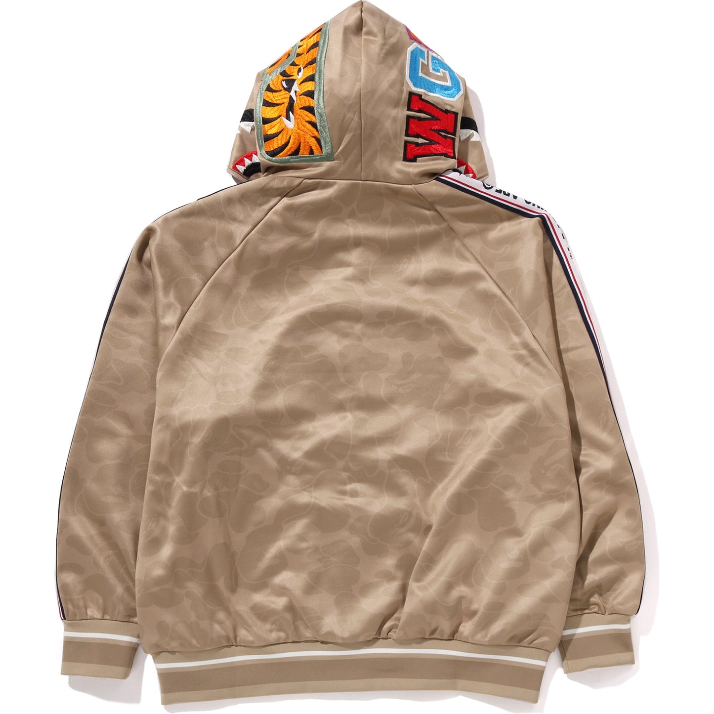 BAPE MENS SOLID CAMO RELAXED FIT SHARK FULL ZIP HOODIE JACKET