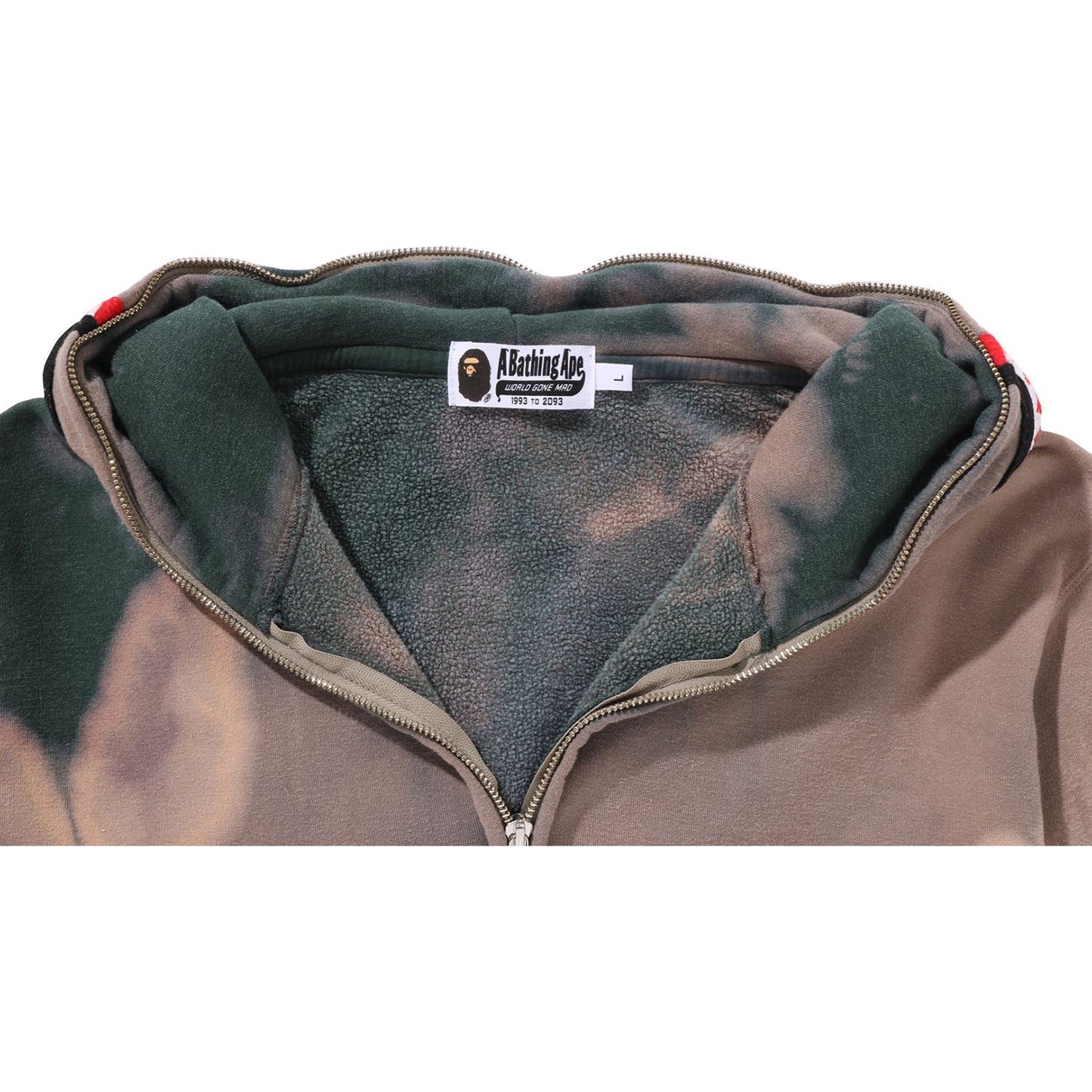HAND DYE SHARK FULL ZIP HOODIE MENS