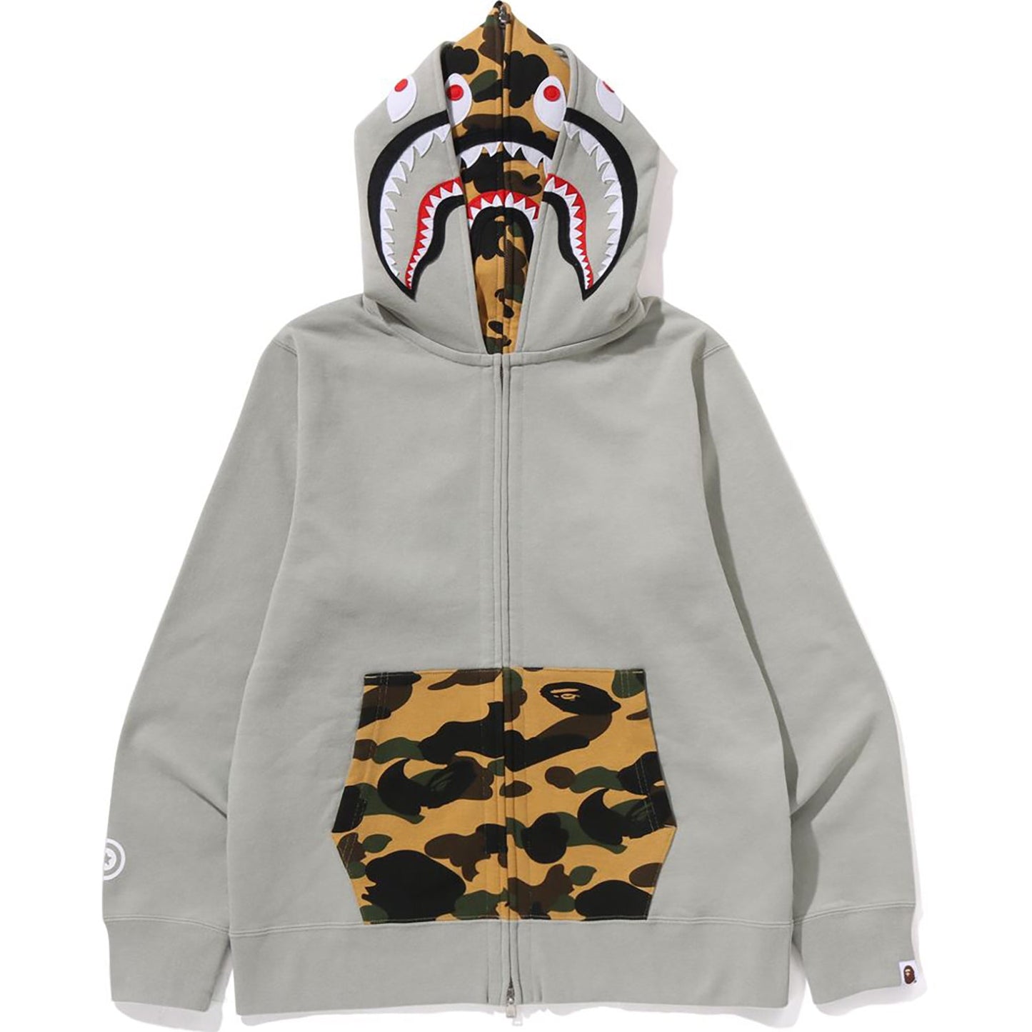 1ST CAMO SHARK FULL ZIP DOUBLE HOODIE MENS