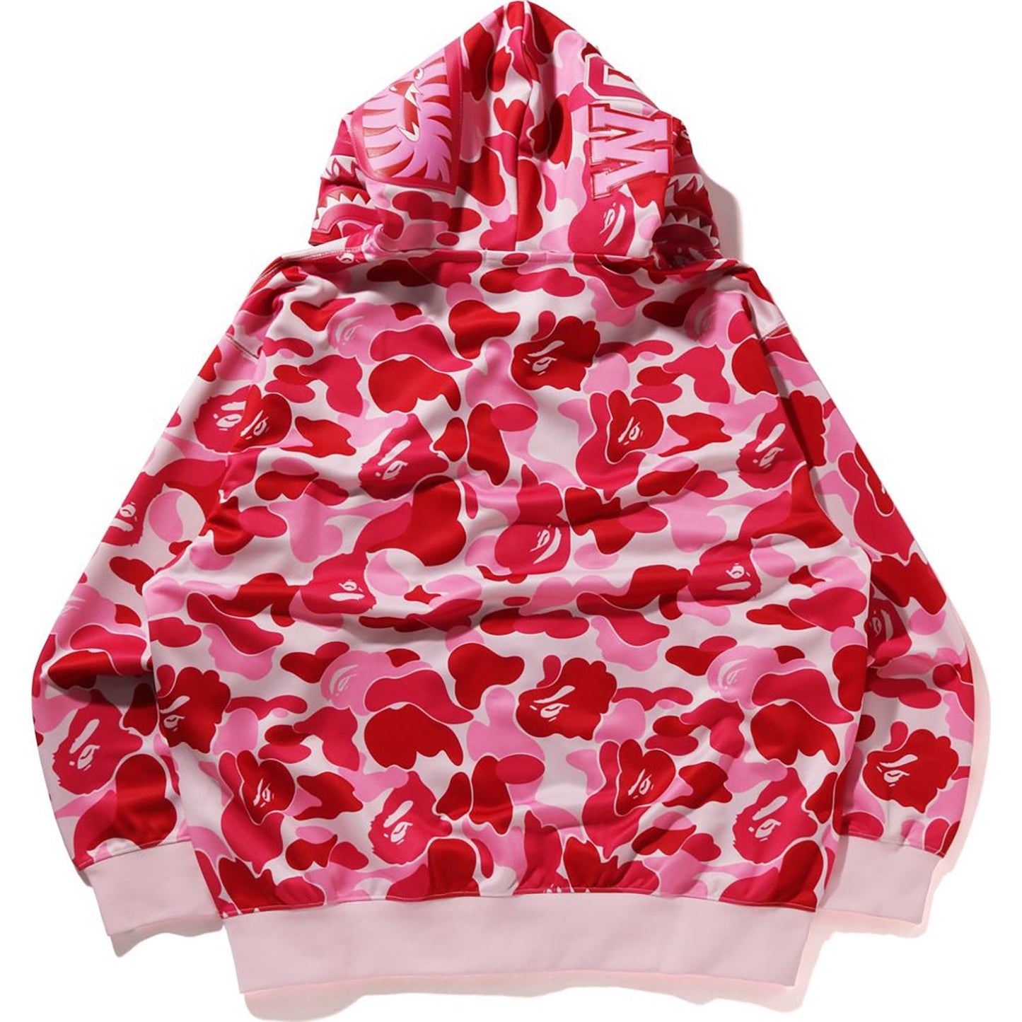 ABC CAMO POLYESTER RELAXED FIT SHARK FULL ZIP HOODIE MENS