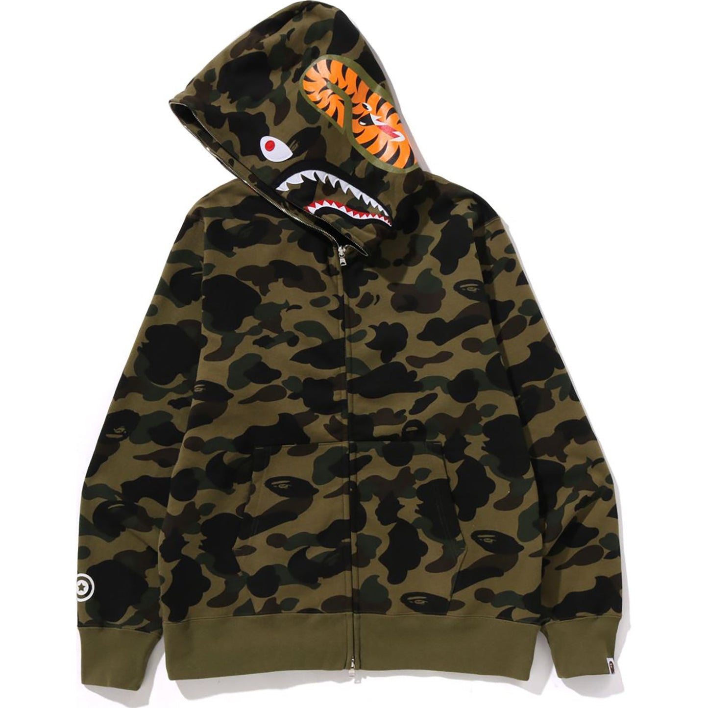 1ST CAMO SHARK FULL ZIP HOODIE MENS