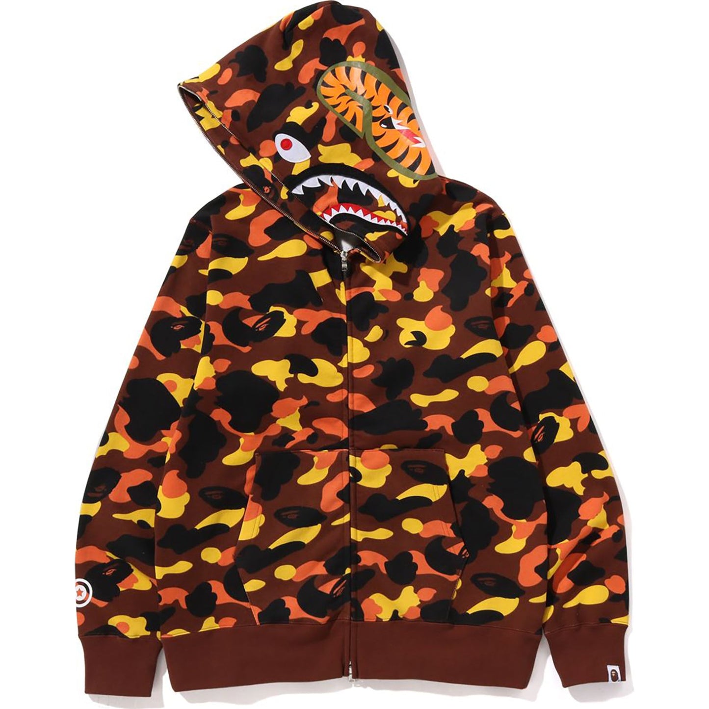 1ST CAMO SHARK FULL ZIP HOODIE MENS