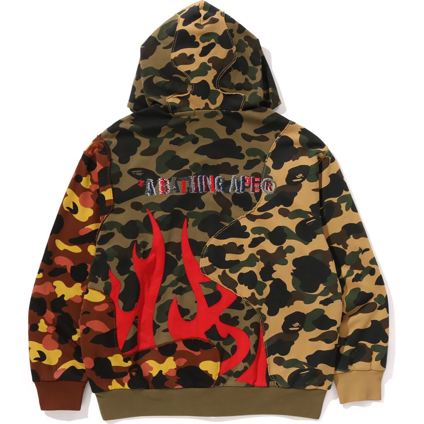 1ST CAMO UPCYCLED RELAXED FIT FULL ZIP HOODIE MENS