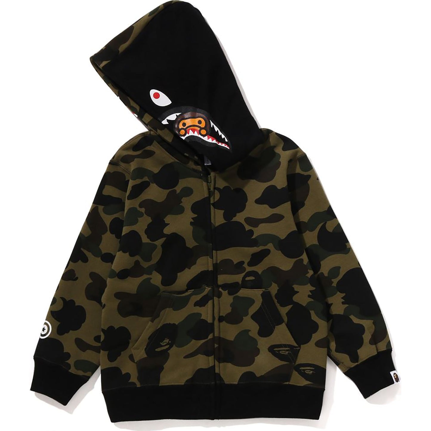 1ST CAMO MILO SHARK ZIP HOODIE KIDS