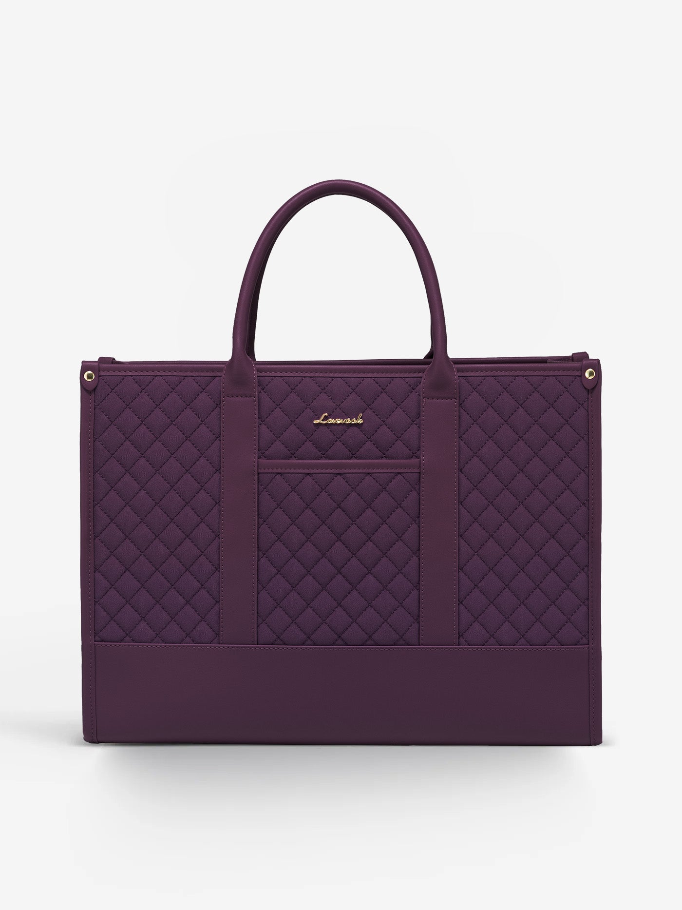 2 Pcs Quilted Laptop Tote Bag, 15.6 17
