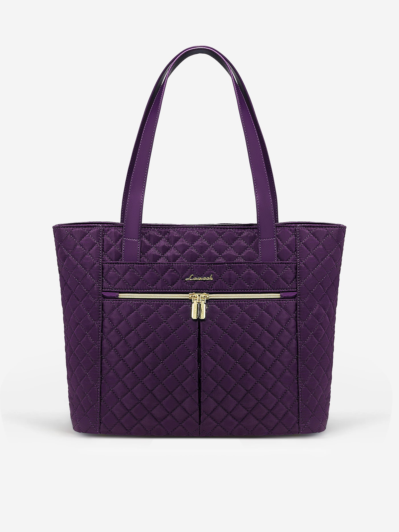2Pcs Diamond Quilted Tote Bag, 15.6 17