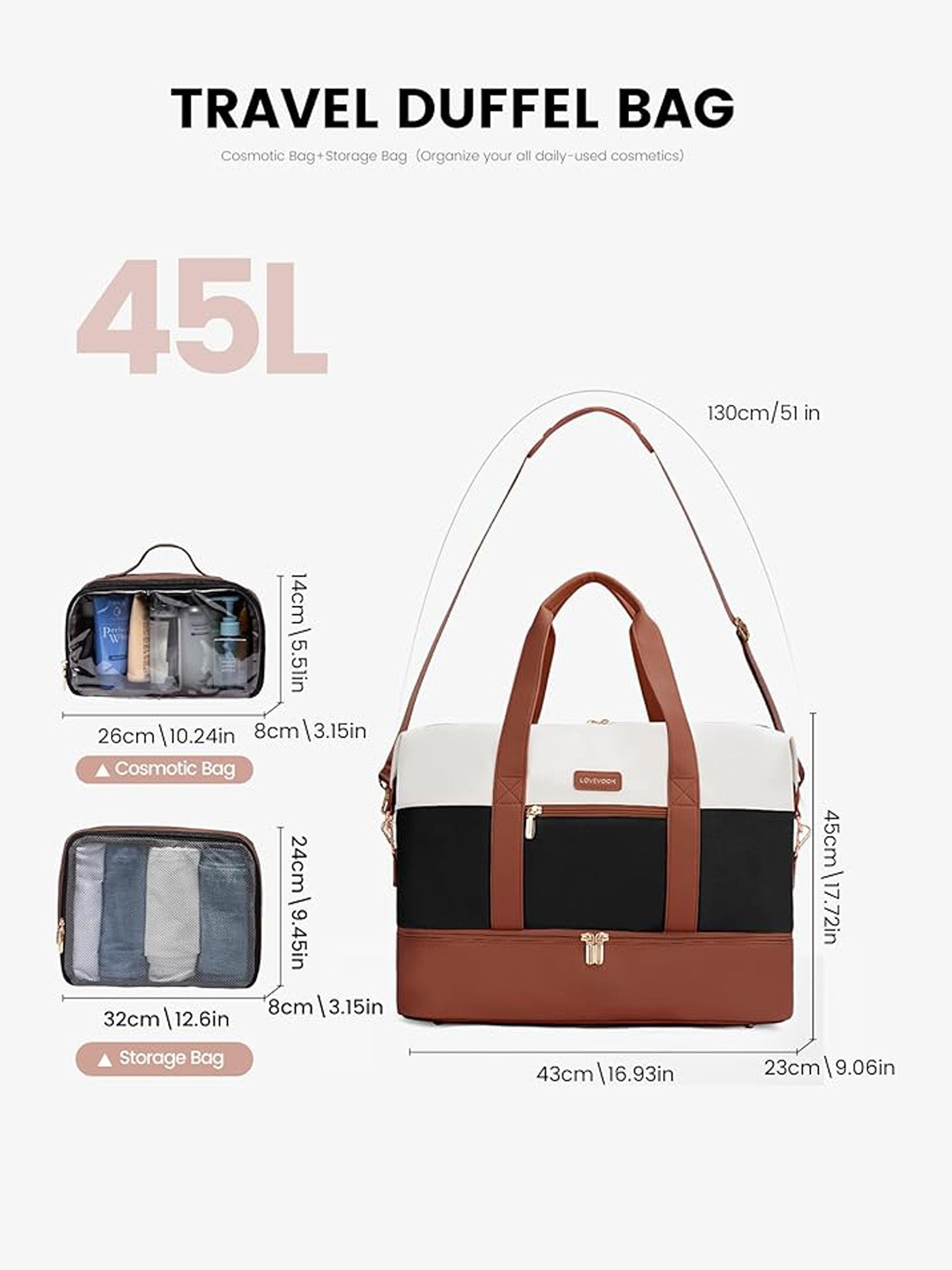3Pcs Duffel Bag - Personalization