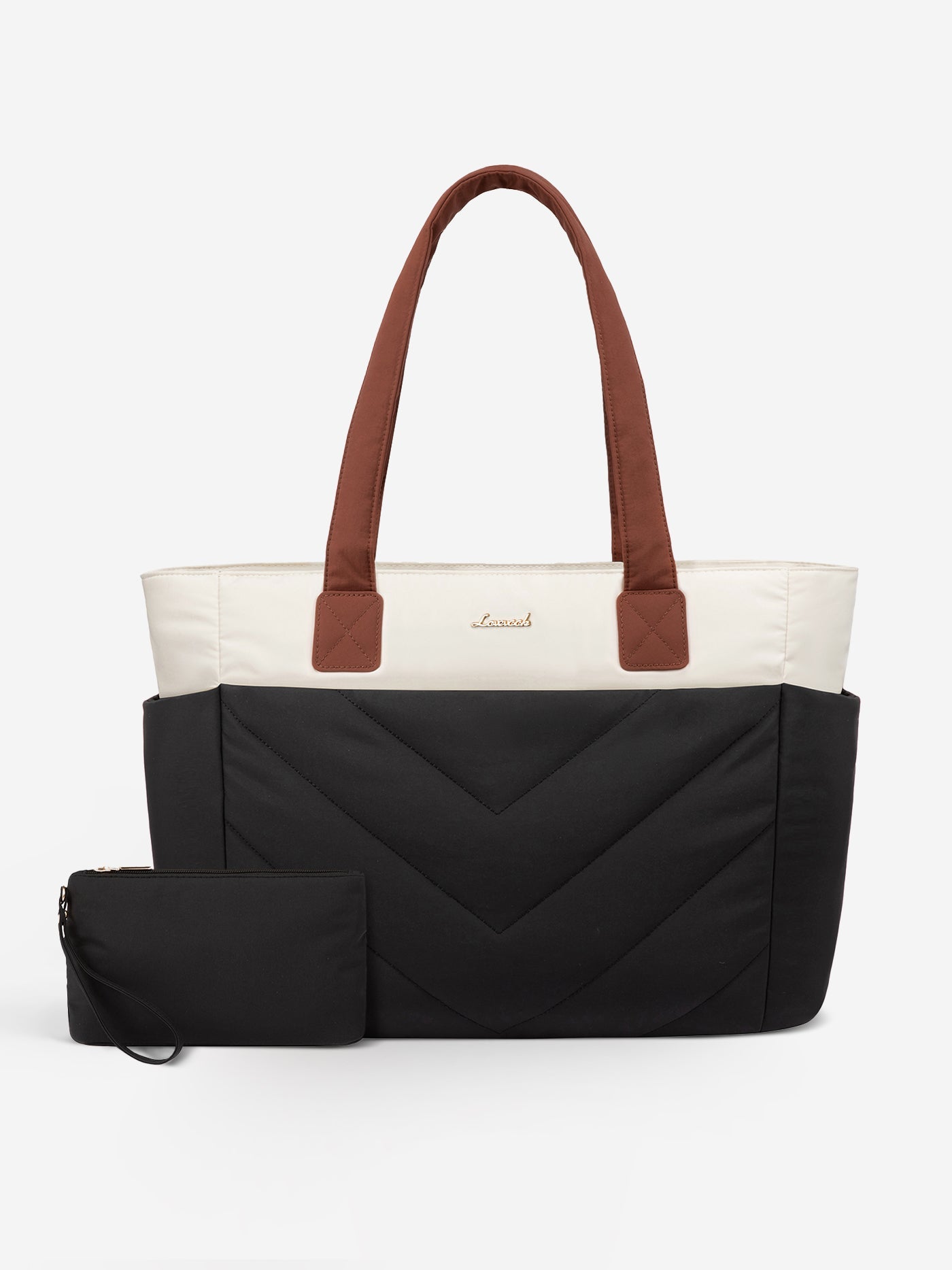 2Pcs Lightweight Puffy Tote Bag, 15.6” 17.3