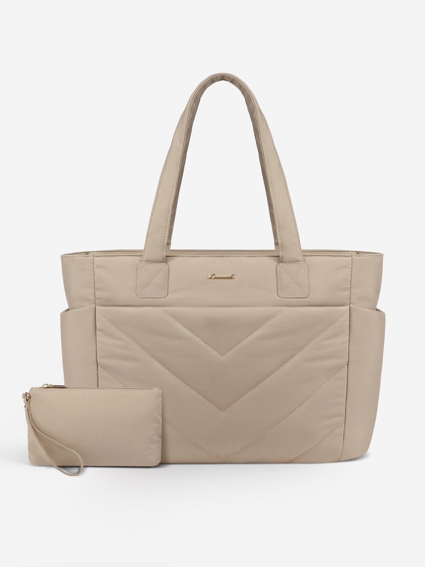 2Pcs Lightweight Puffy Tote Bag, 15.6 17.3