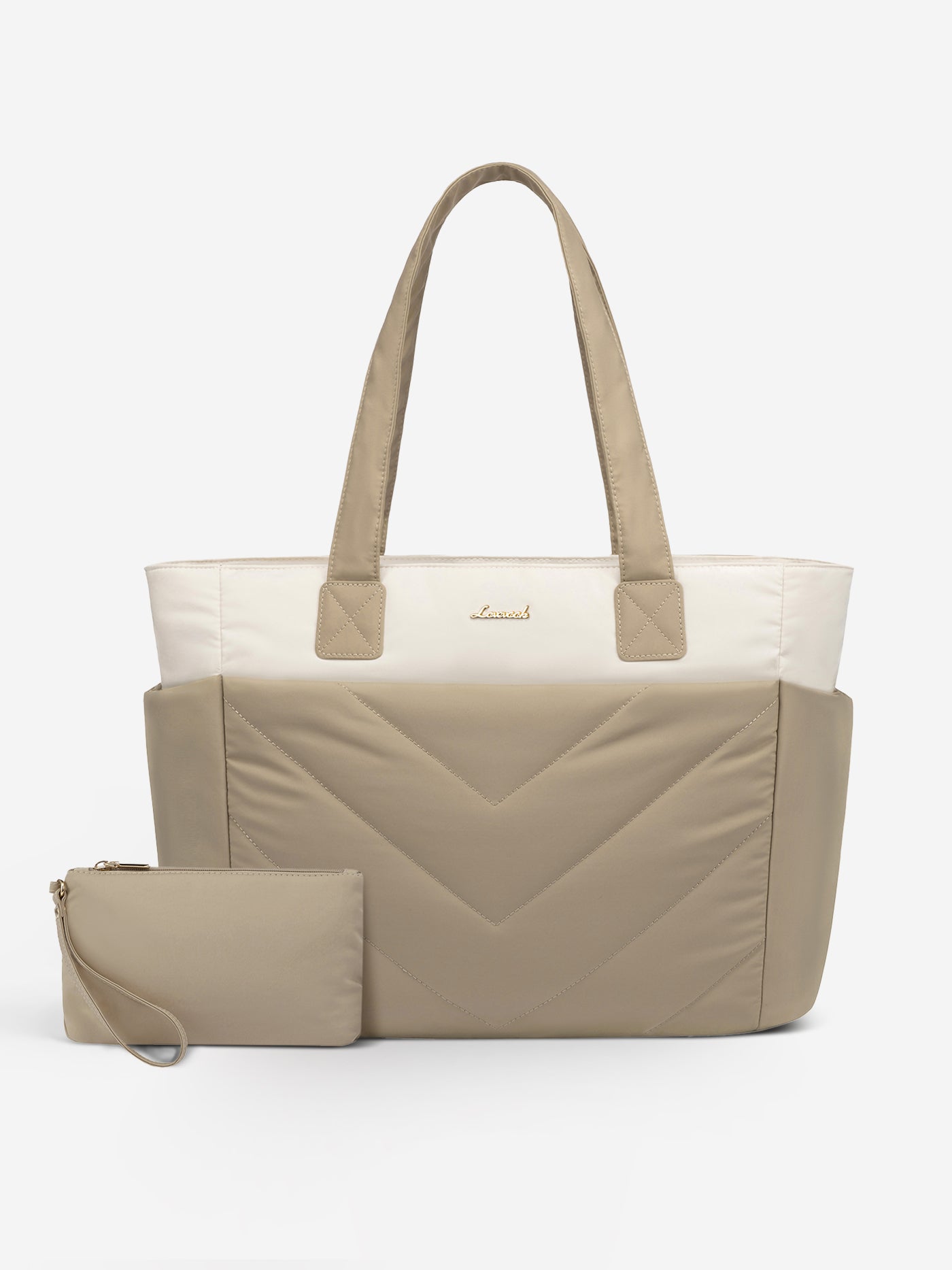 2Pcs Lightweight Puffy Tote Bag, 15.6” 17.3