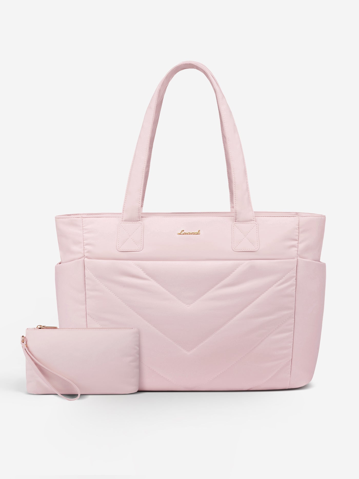2Pcs Lightweight Puffy Tote Bag, 15.6” 17.3