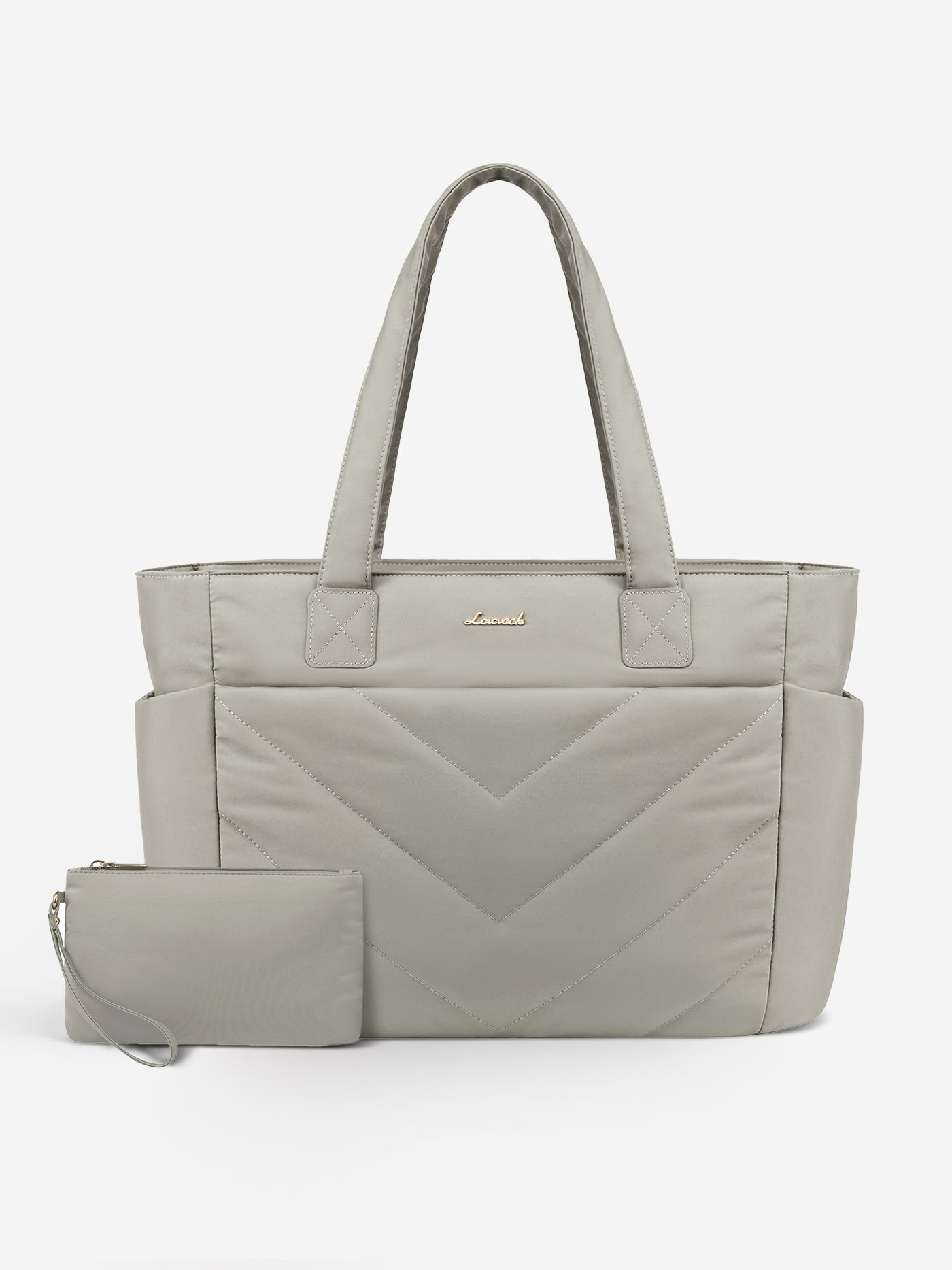 2Pcs Lightweight Puffy Tote Bag, 15.6 17.3