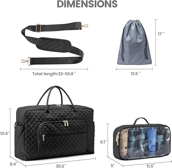 2Pcs Weekender Bag, 17