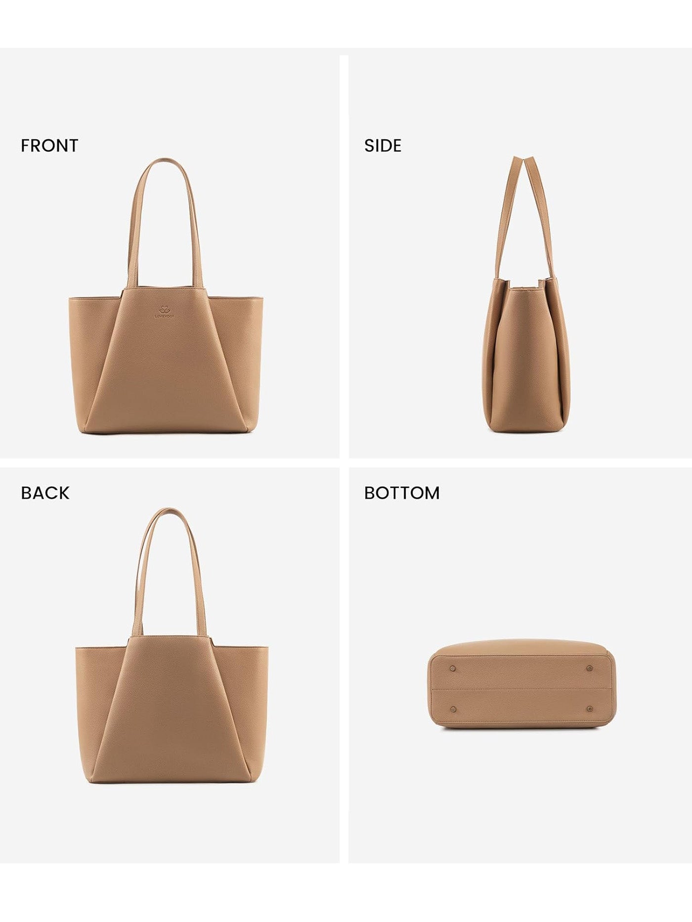 2Pcs Leather Shoulder Bag, 15.6