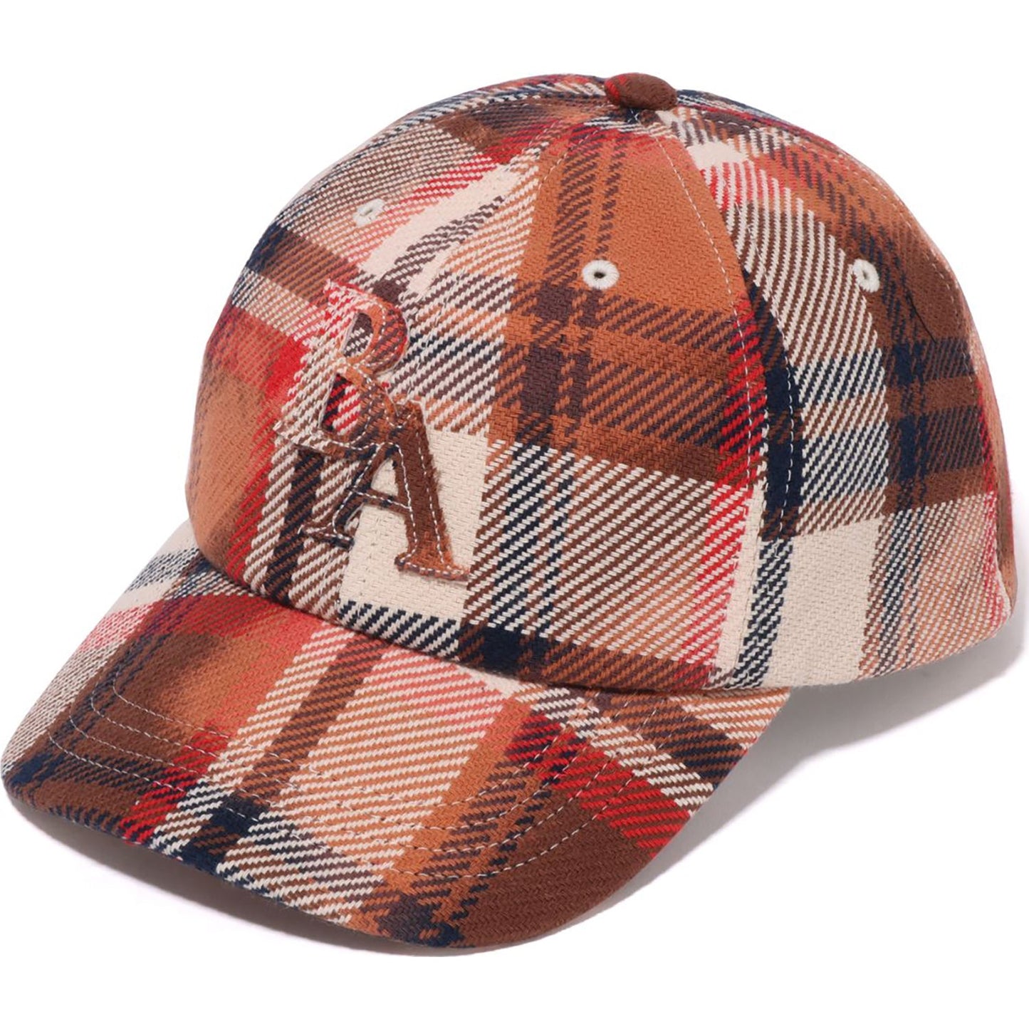BLEACHED BAPE CHECK PANEL CAP MENS