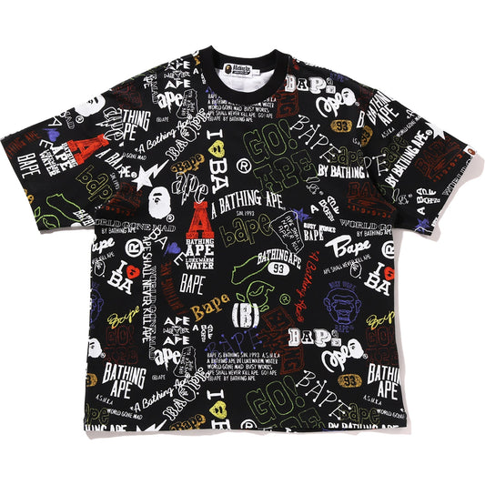 HAND DRAW PATTERN RELAXED FIT TEE MENS