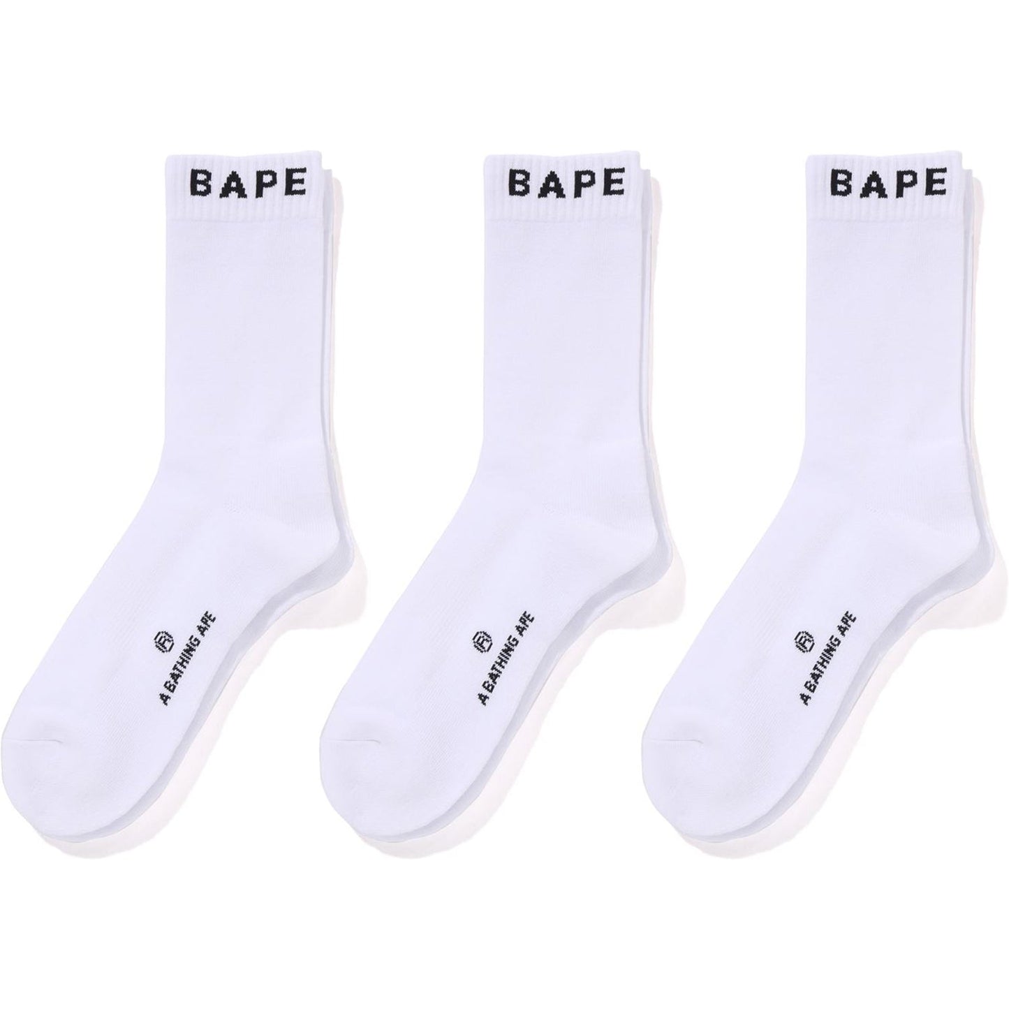 BAPE SOCKS 3 PAIRS MENS