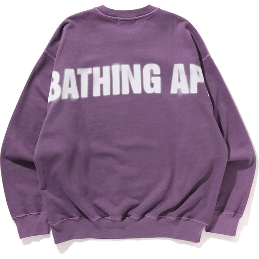 SPRAY APE HEAD GARMENT DYED CREWNECK MENS