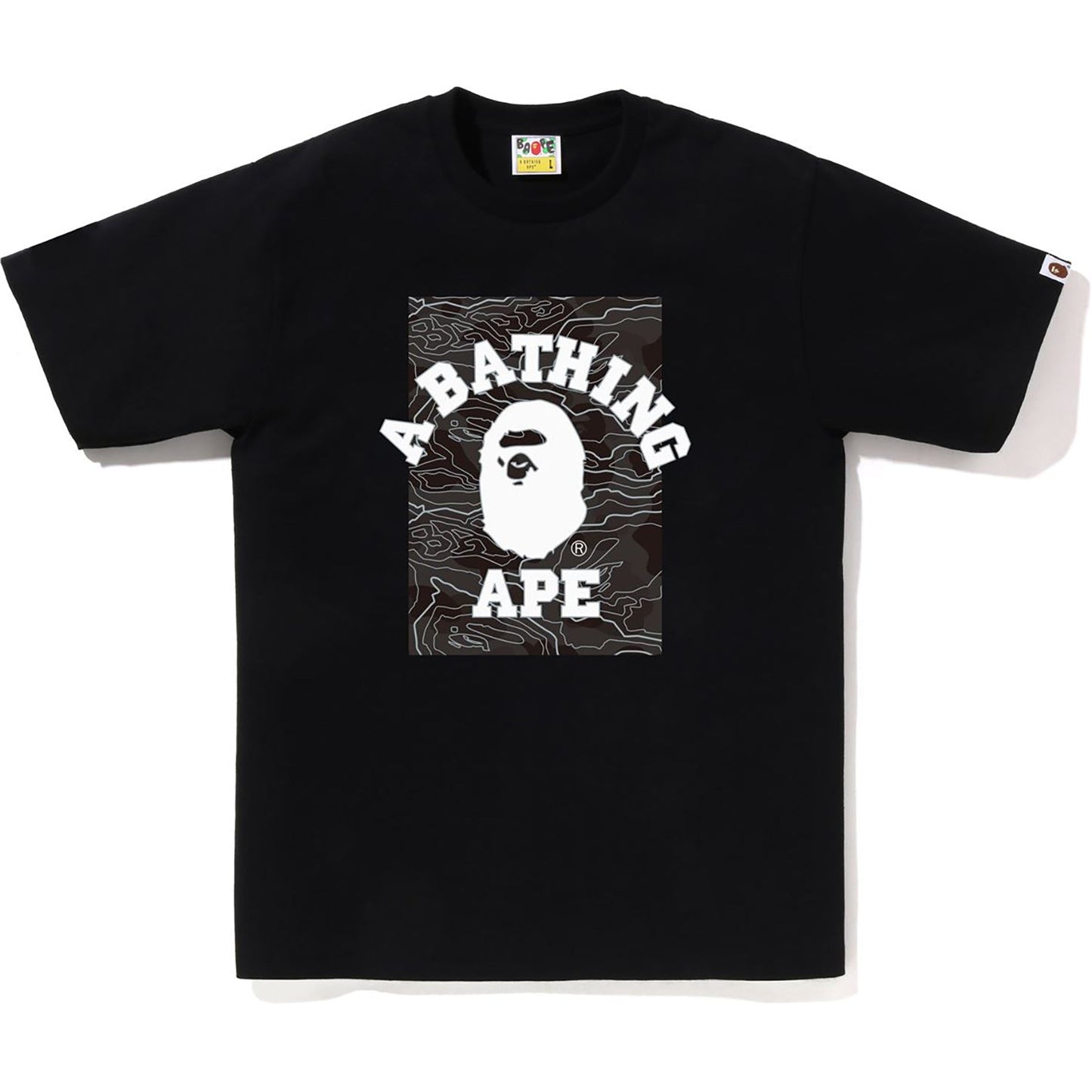 LAYERED LINE CAMO ON COLLEGE TEE MENS