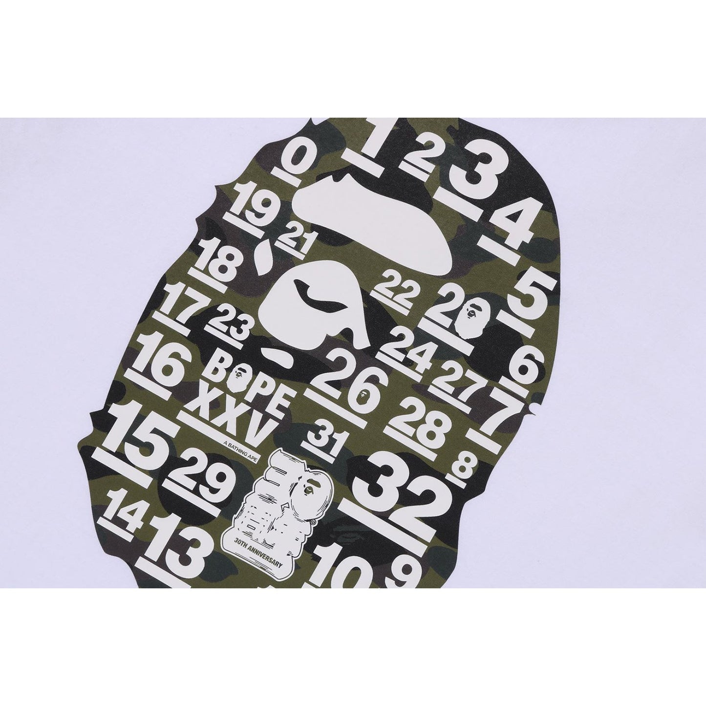 A BATHING APE 32ND ANNIV. 1ST CAMO BIG APE HEAD TEE MENS