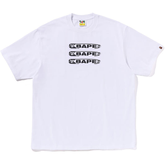 BAPE PIN LOGO RELAXED FIT TEE MENS