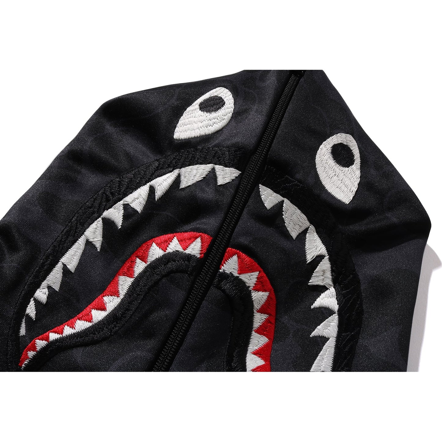 BAPE MENS SOLID CAMO RELAXED FIT SHARK FULL ZIP HOODIE JACKET