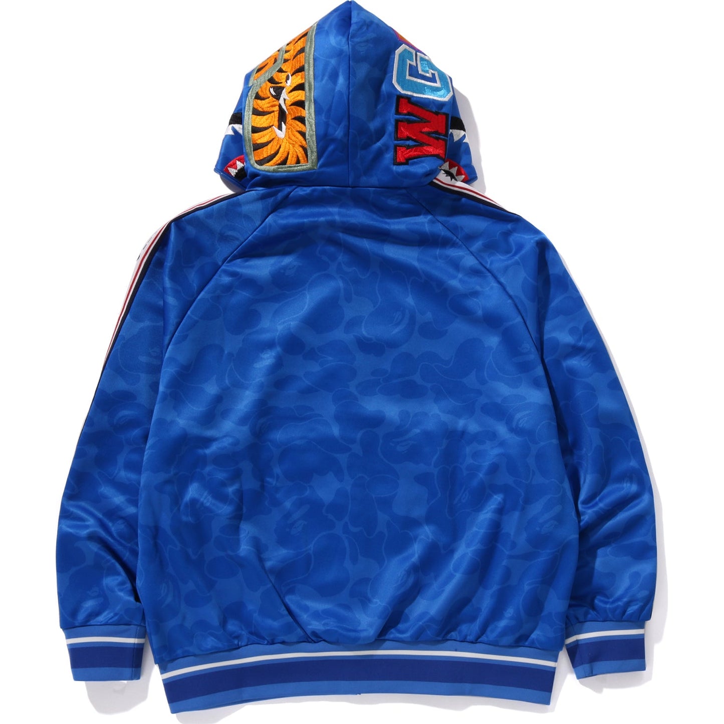 BAPE MENS SOLID CAMO RELAXED FIT SHARK FULL ZIP HOODIE JACKET